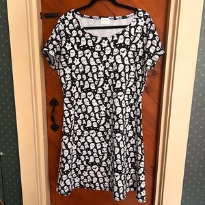 Cute and spooky Halloween Ghost Print Dress